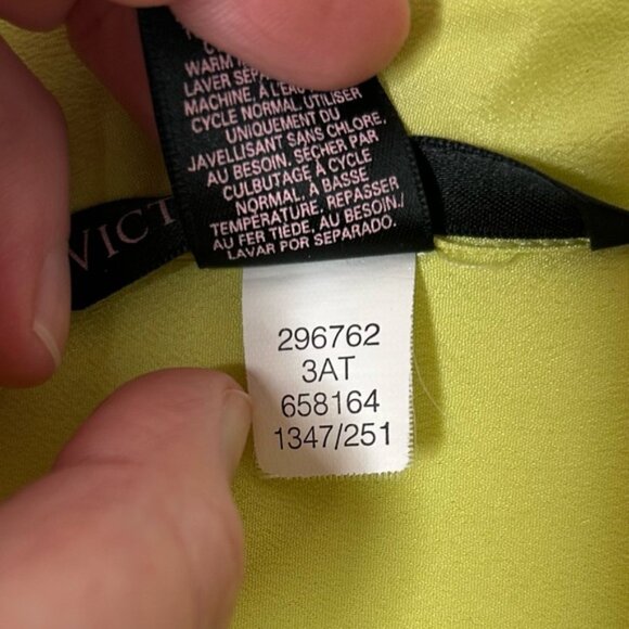 Victoria's Secret Shirt Dress Button down front Neon yellow Long sleeve - Picture 12 of 13